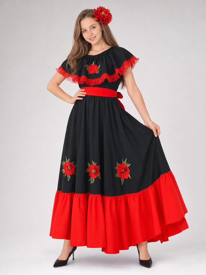 Children's flamenco-style Halloween costume dress