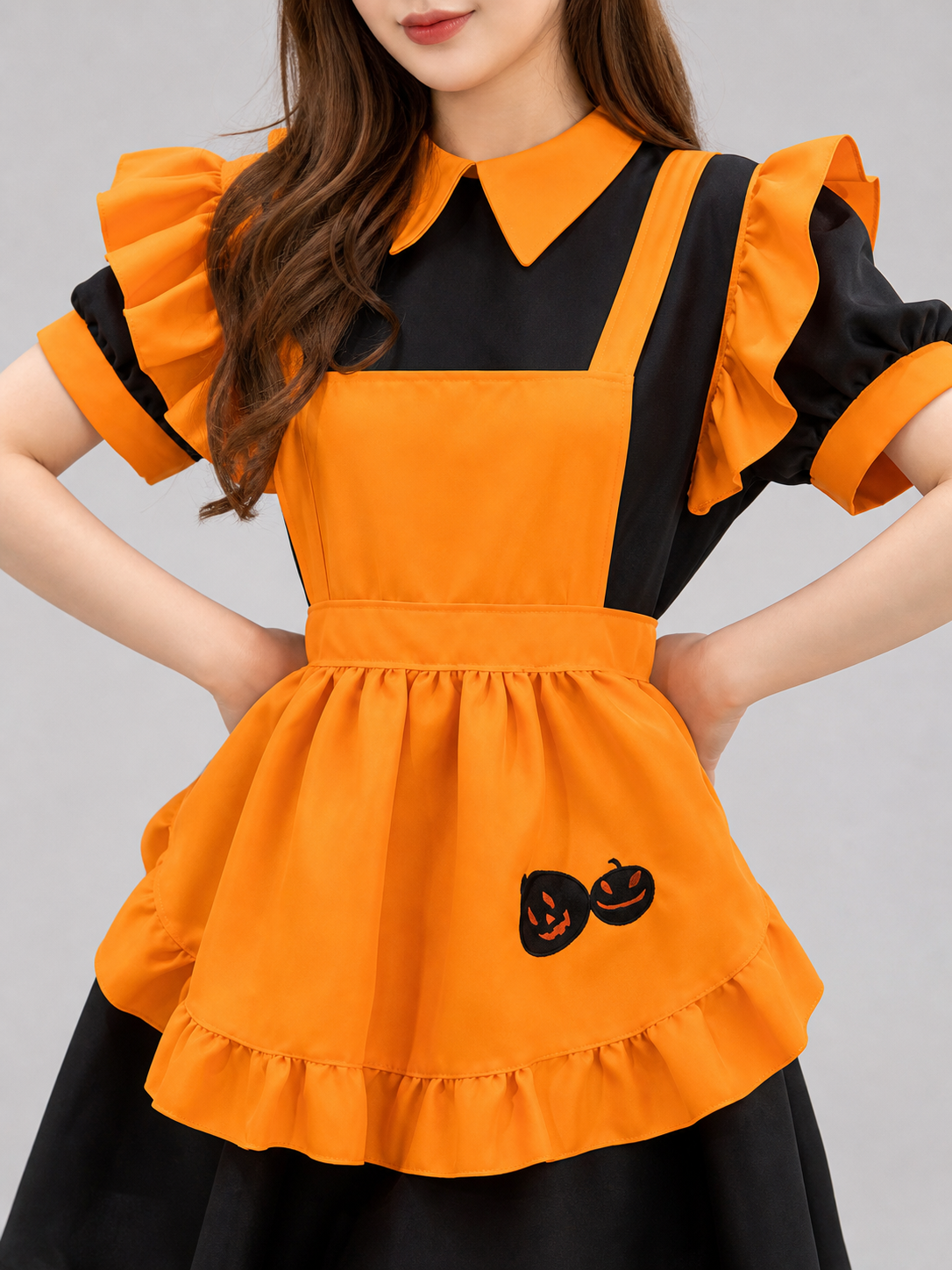Women's Pumpkin Halloween Dress Costume, Lolita