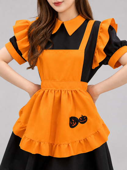 Women's Pumpkin Halloween Dress Costume, Lolita