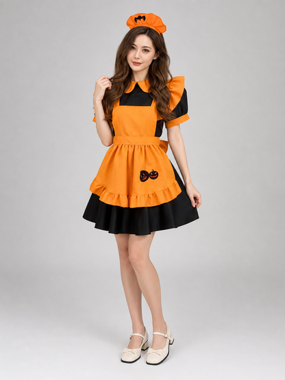 Women's Pumpkin Halloween Dress Costume, Lolita