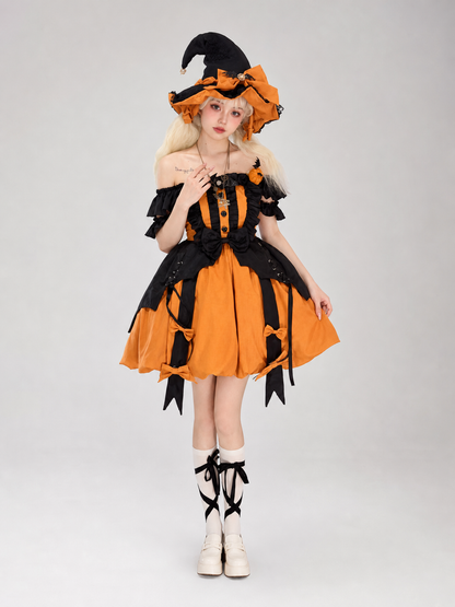 Lolita Halloween Witch Costume: Dress and Hat