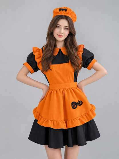 Women's Pumpkin Halloween Dress Costume, Lolita