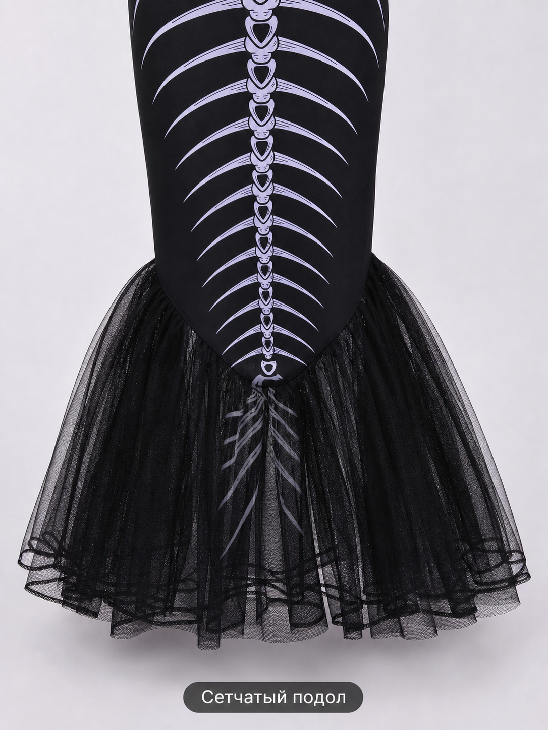 Girls' Skeleton Costume Dress, Gothic Halloween