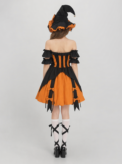 Lolita Halloween Witch Costume: Dress and Hat