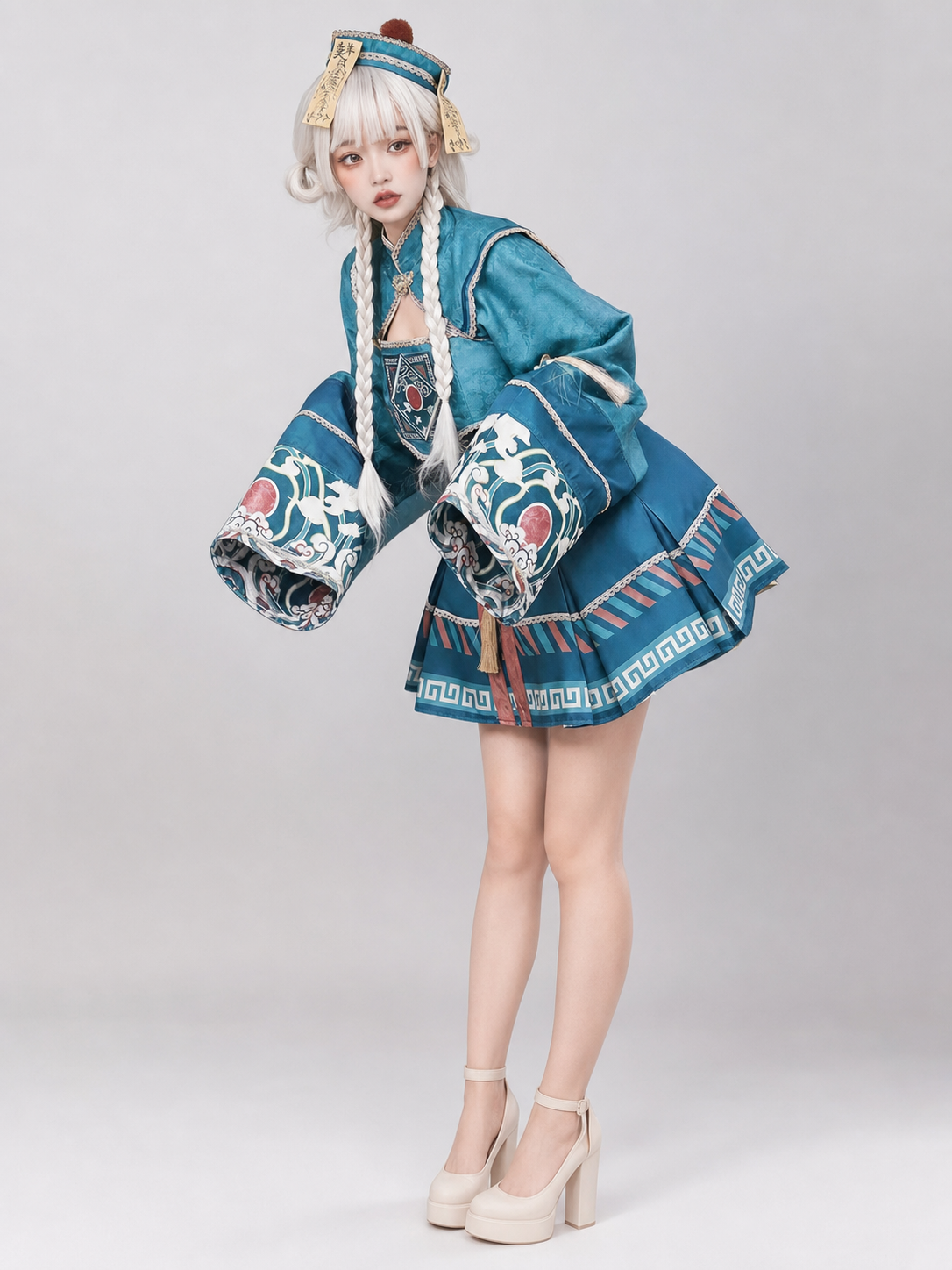Zombie Lolita Costume: Dress, Headpiece, and Wig
