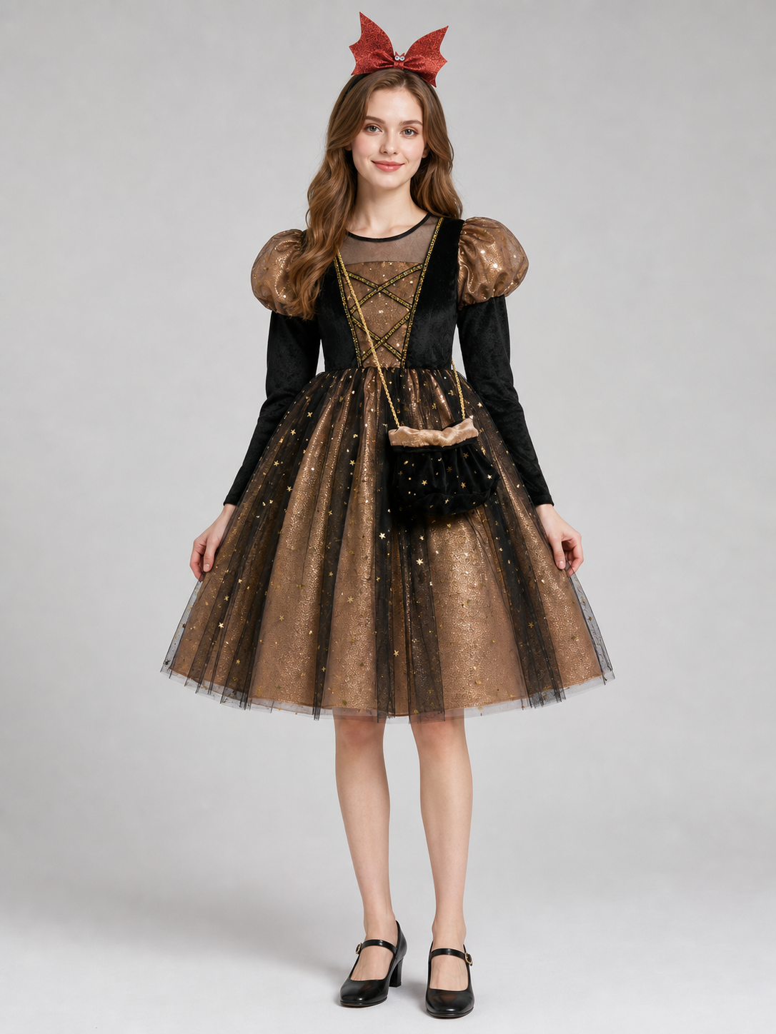 Girls' Halloween Pumpkin Costume Dress