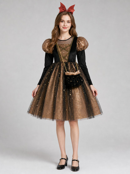 Girls' Halloween Pumpkin Costume Dress