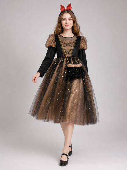 Girls' Halloween Pumpkin Costume Dress