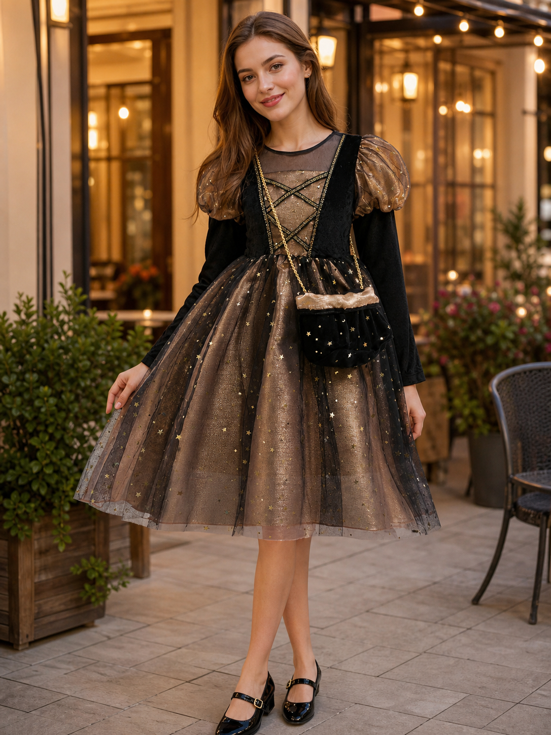 Girls' Halloween Pumpkin Costume Dress