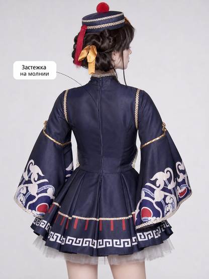 Zombie Lolita Costume with Hat and Accessories