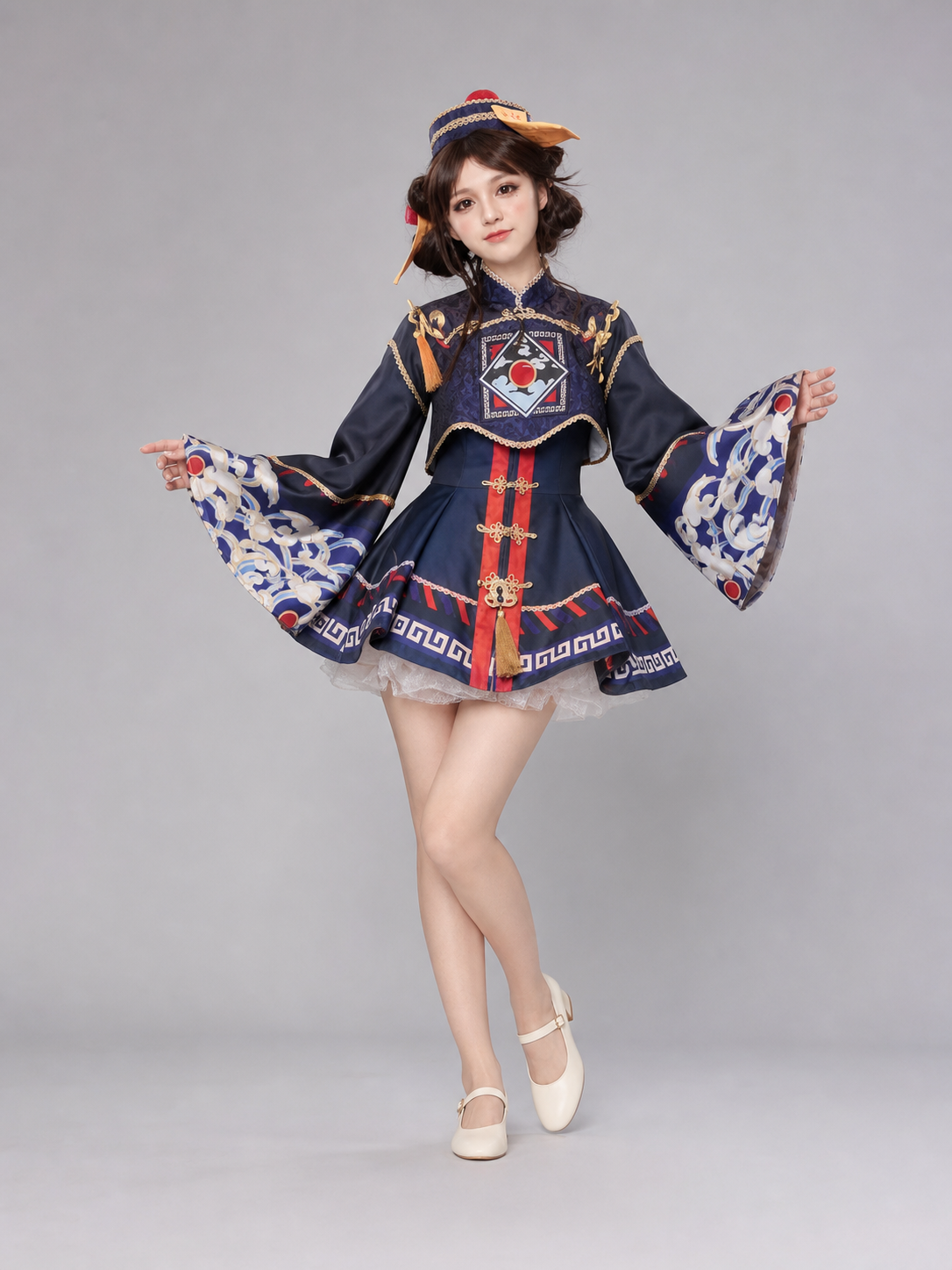 Zombie Lolita Costume with Hat and Accessories