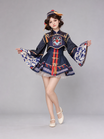 Zombie Lolita Costume with Hat and Accessories