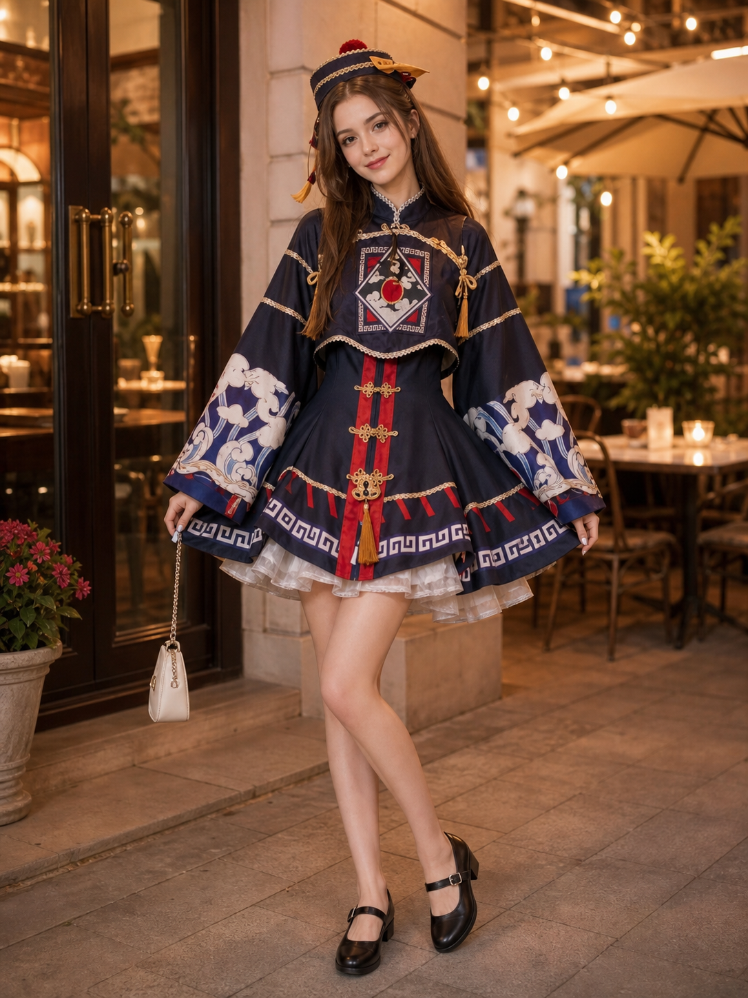 Zombie Lolita Costume with Hat and Accessories