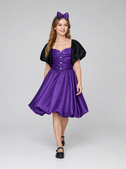 Halloween Pumpkin Dress for Girls with Headband