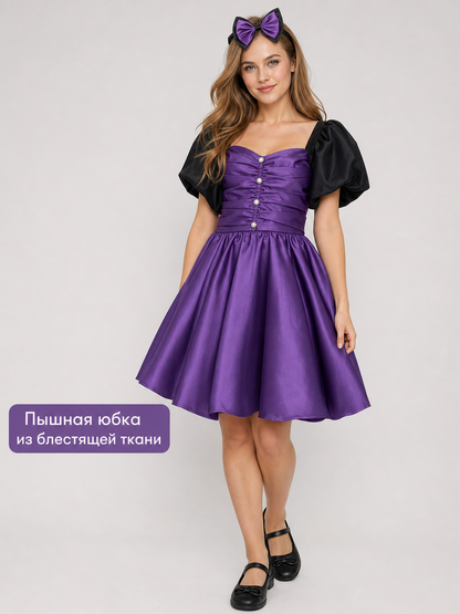 Halloween Pumpkin Dress for Girls with Headband