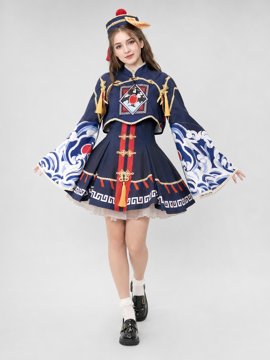 Zombie Lolita Costume with Hat and Accessories