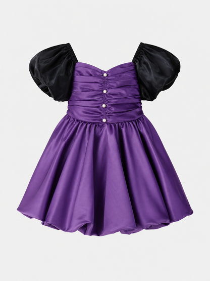 Halloween Pumpkin Dress for Girls with Headband