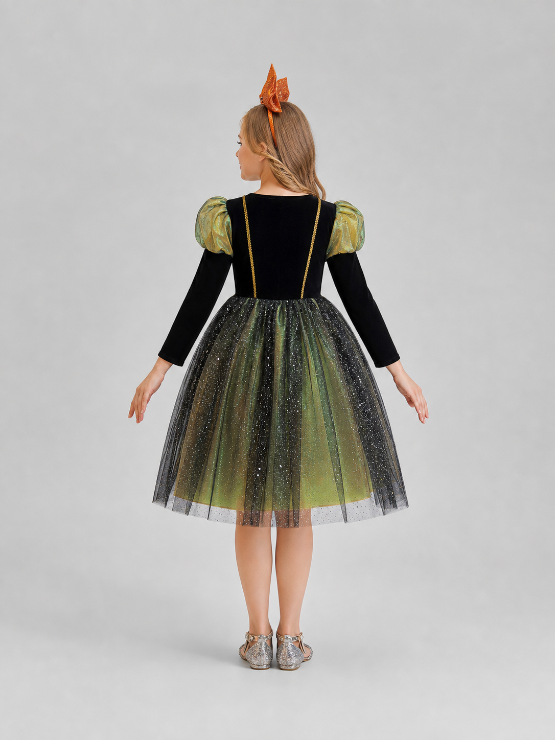 Kids' Halloween Costume Dress, Pumpkin Look