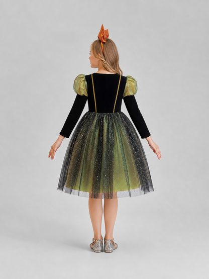 Kids' Halloween Costume Dress, Pumpkin Look