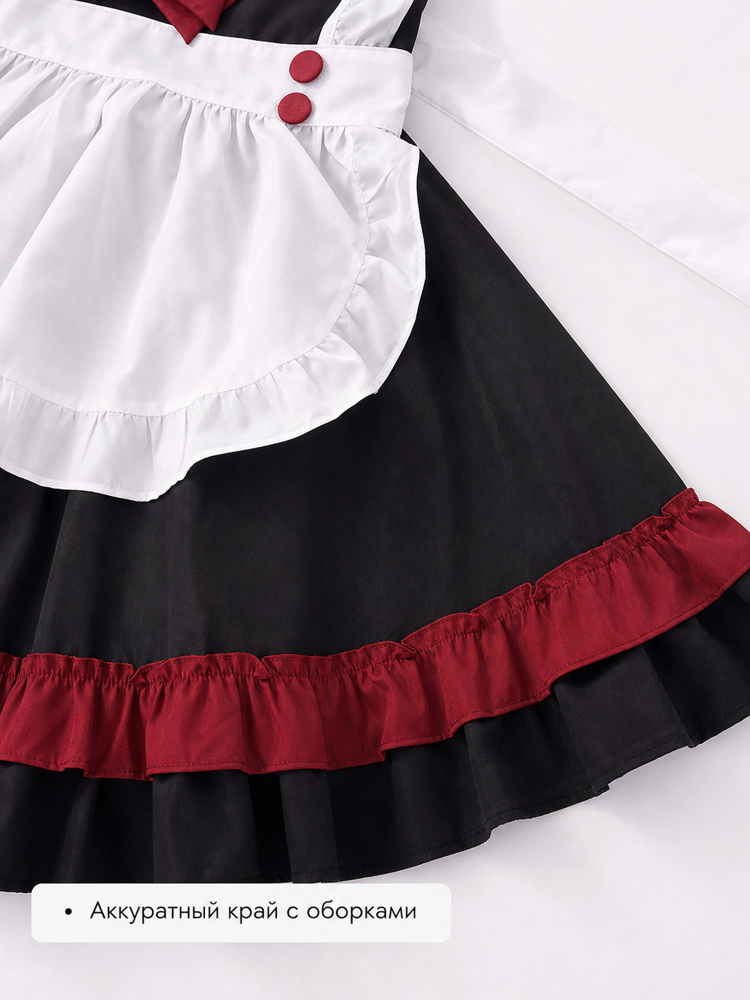 Lolita maid cosplay costume, black and red