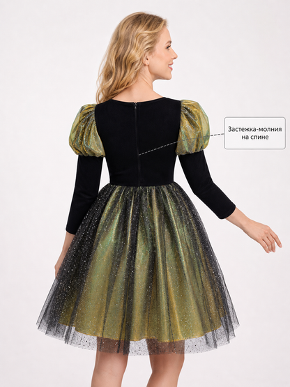 Kids' Halloween Costume Dress, Pumpkin Look