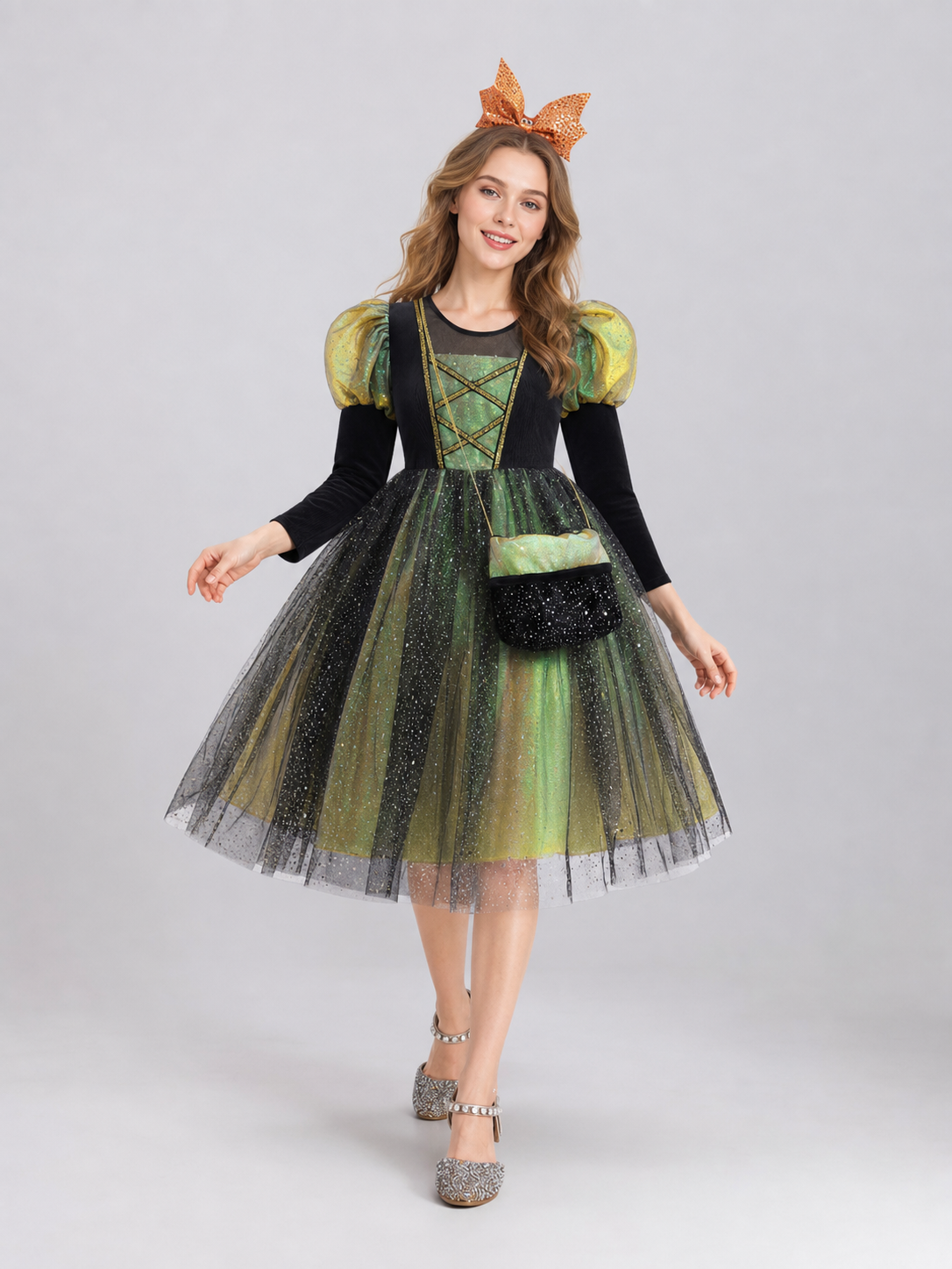 Kids' Halloween Costume Dress, Pumpkin Look