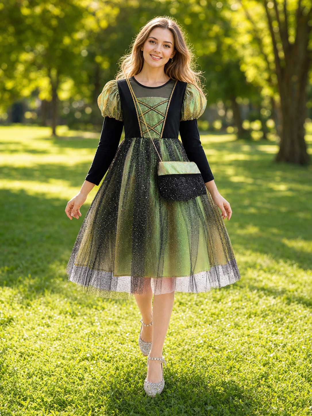 Kids' Halloween Costume Dress, Pumpkin Look