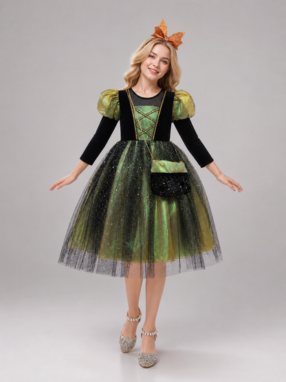 Kids' Halloween Costume Dress, Pumpkin Look