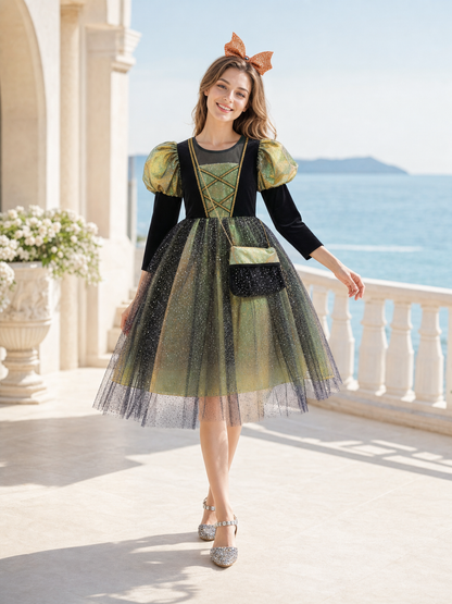 Kids' Halloween Costume Dress, Pumpkin Look