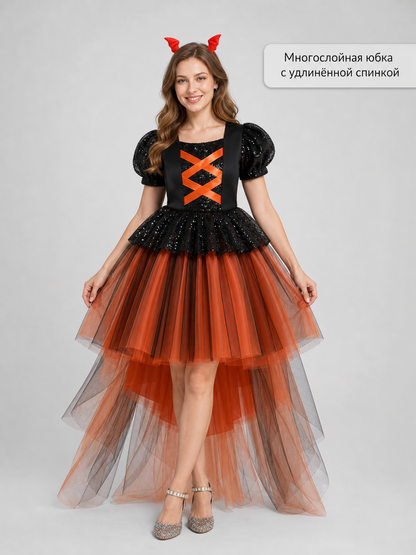 Pumpkin Halloween Costume Dress for Girls
