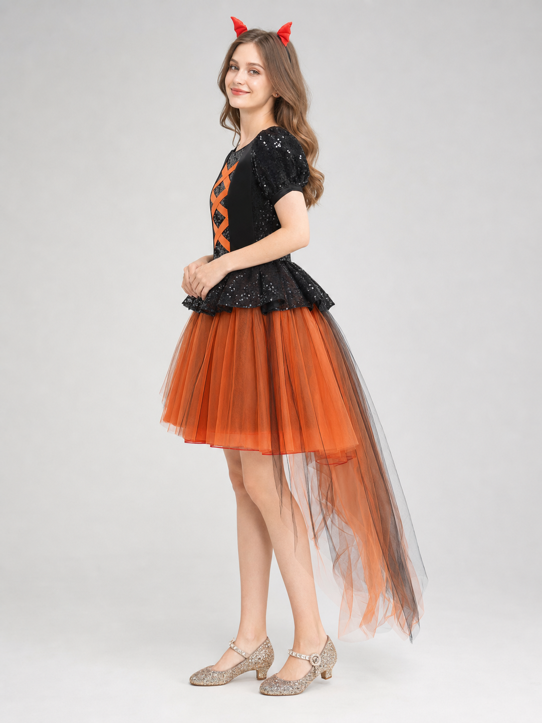 Pumpkin Halloween Costume Dress for Girls