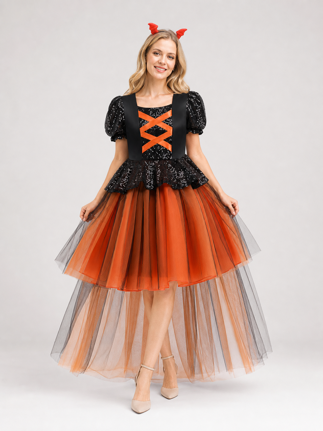 Pumpkin Halloween Costume Dress for Girls