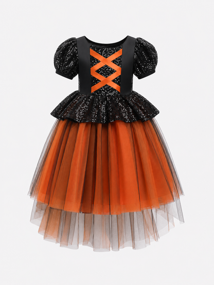 Pumpkin Halloween Costume Dress for Girls