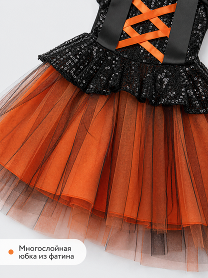 Pumpkin Halloween Costume Dress for Girls