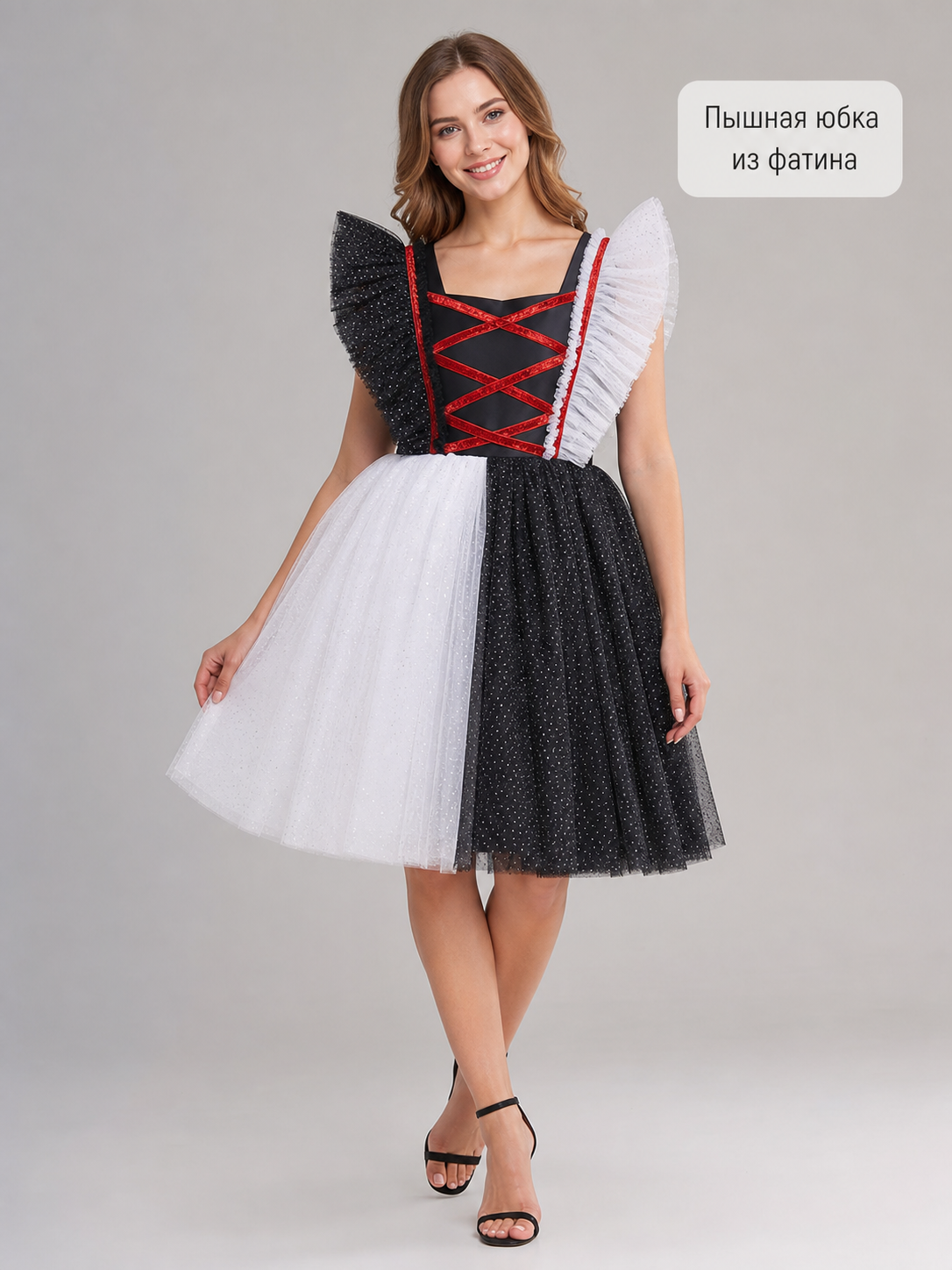 Girls' Pumpkin Halloween Dress fit feature callout view 2