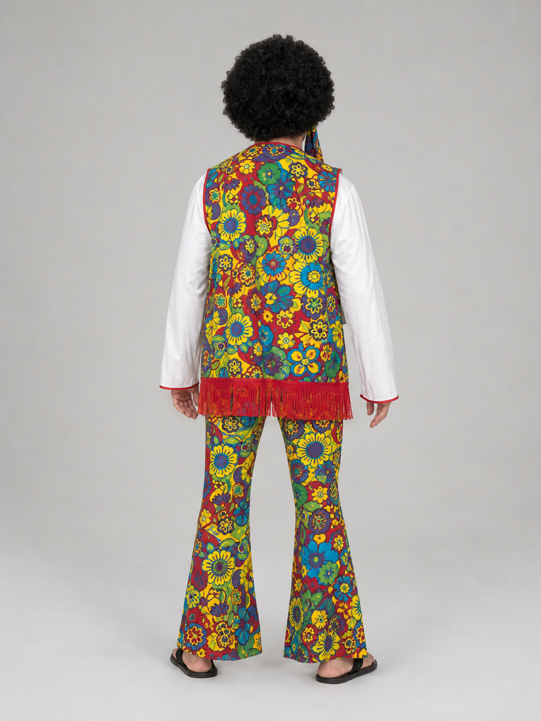 60s Retro Hippie Costume with Wig and Glasses