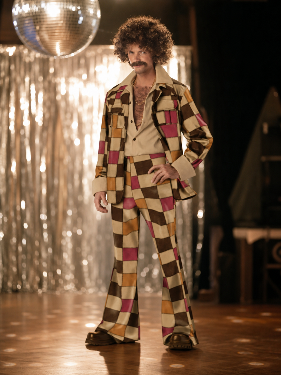 Retro 70s Disco Costume, Patchwork