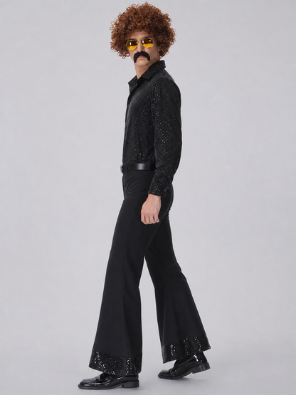 Retro 70s Disco Costume with Shirt and Pants