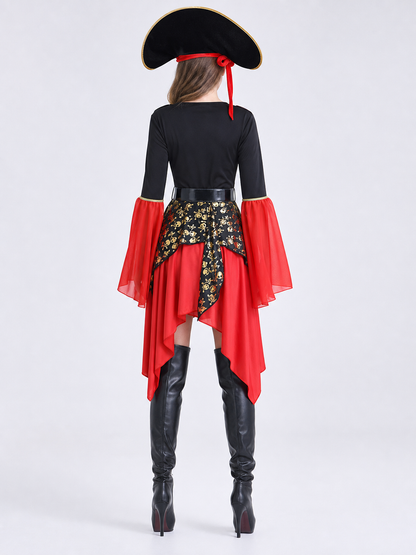 Pirate costume with hat and dress