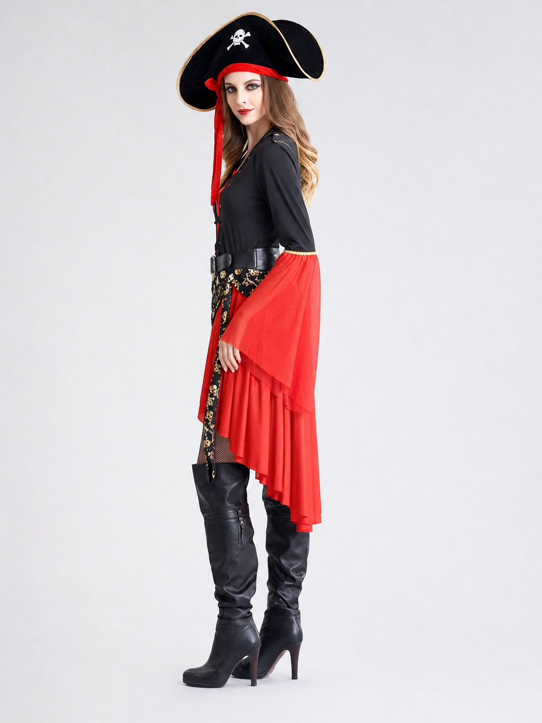 Pirate costume with hat and dress