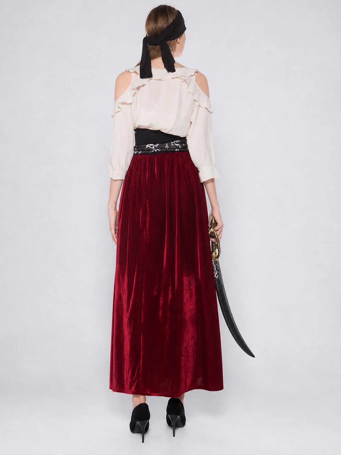 Pirate Carnival Costume with Corset and Skirt