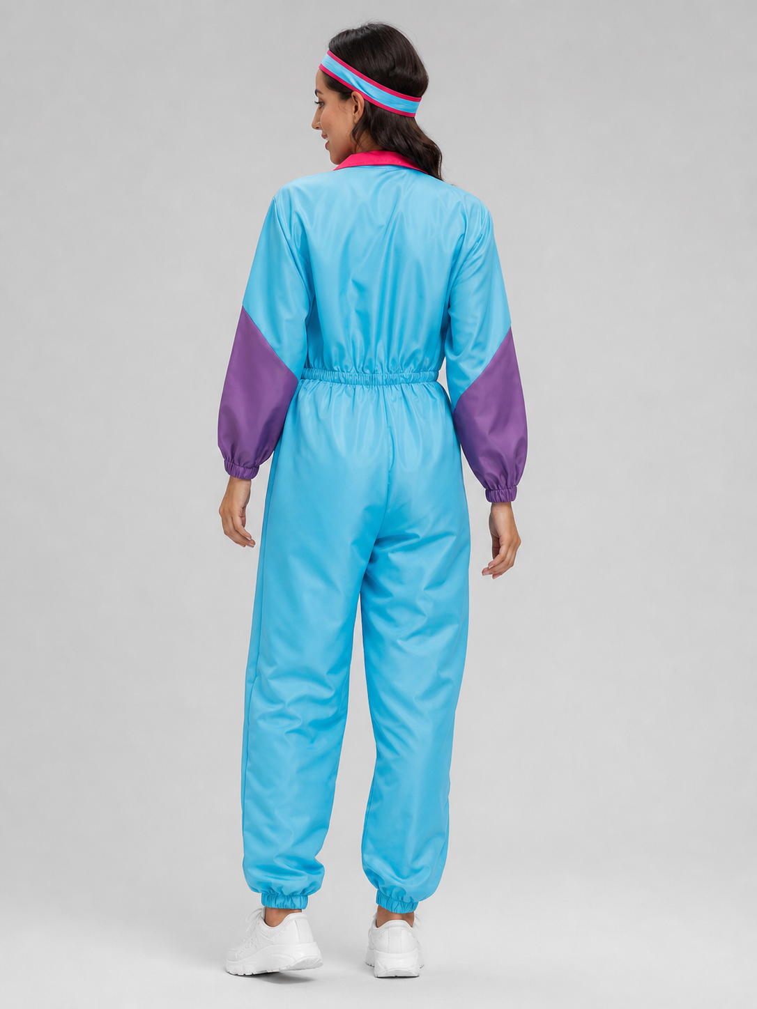 70s Retro Disco Jumpsuit with Headband