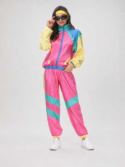 Retro disco carnival costume set with zipper