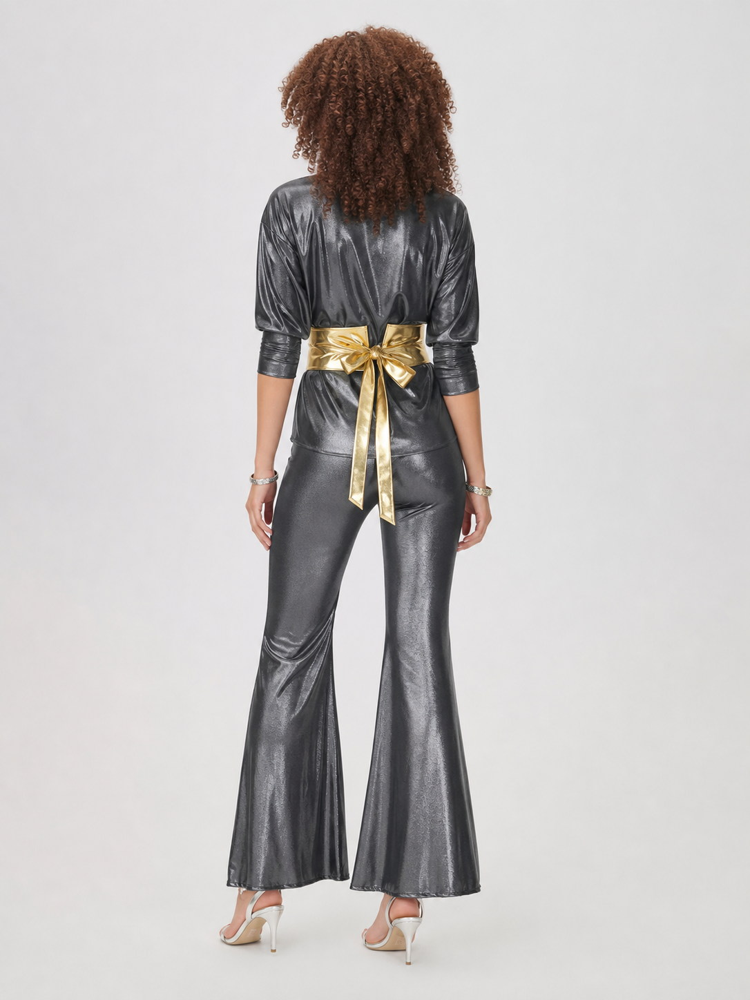 Retro disco costume: top, pants, and wide belt