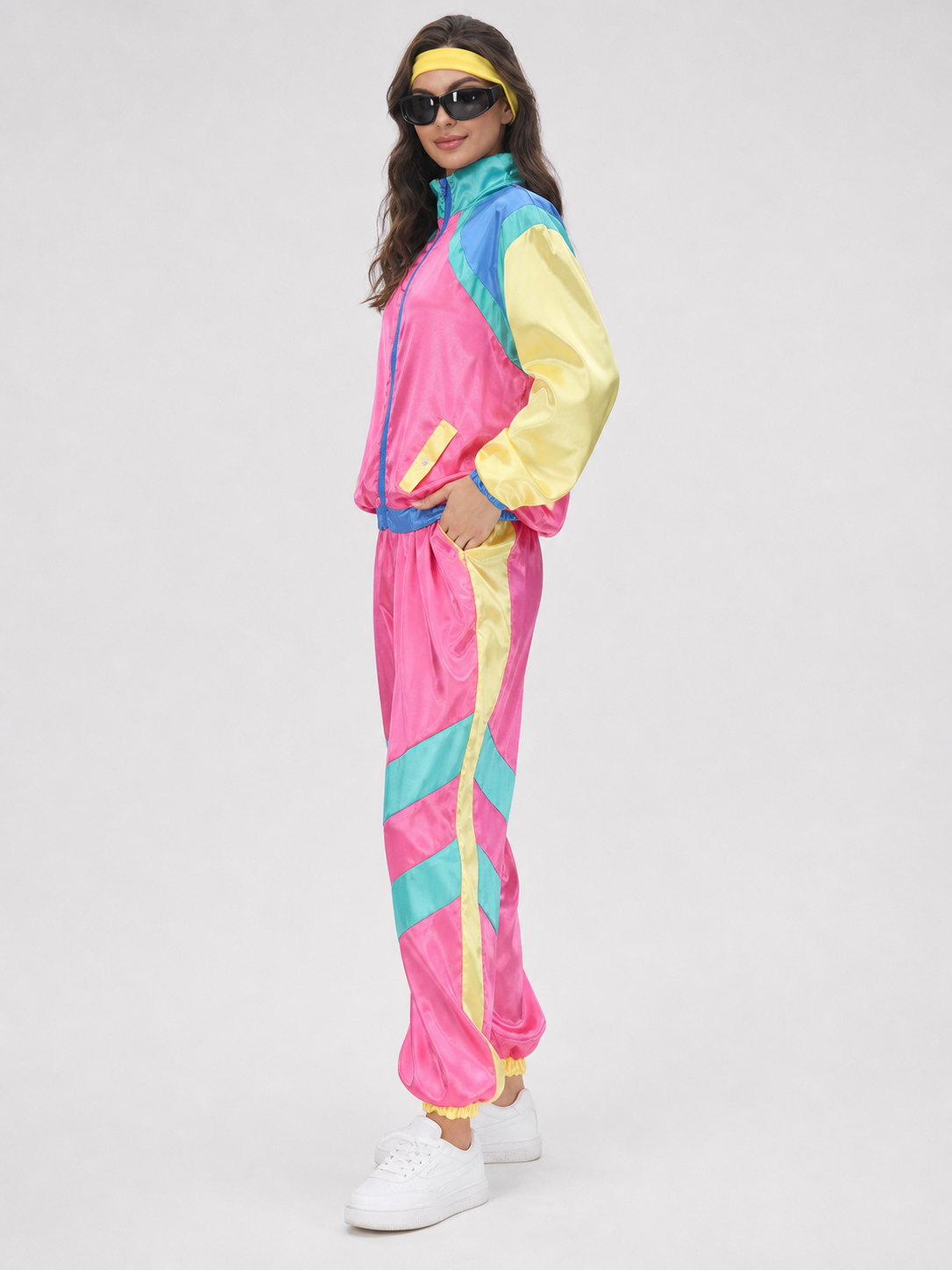 Retro disco carnival costume set with zipper