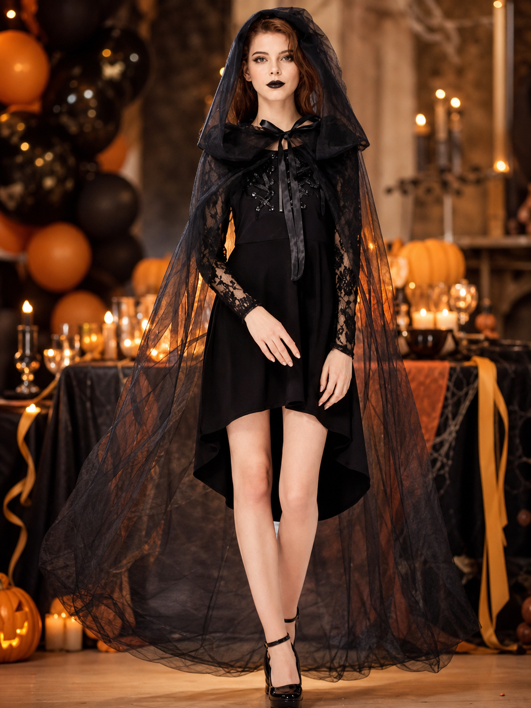 Women's Gothic Hooded Halloween Costume