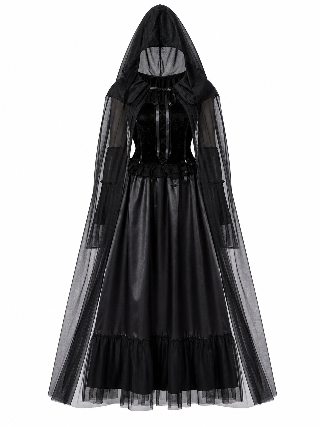 Women's Gothic Hooded Dress Costume