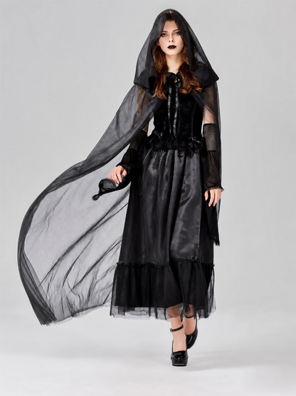 Women's Gothic Hooded Dress Costume