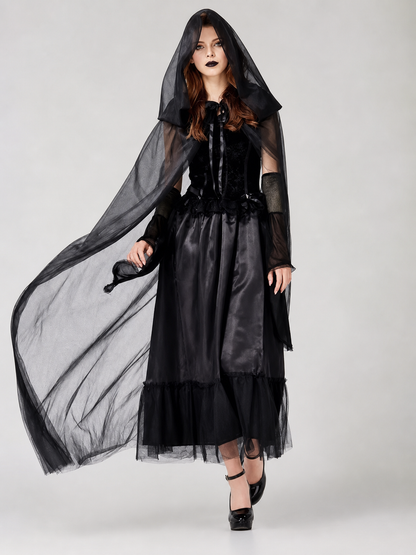 Women's Gothic Hooded Dress Costume