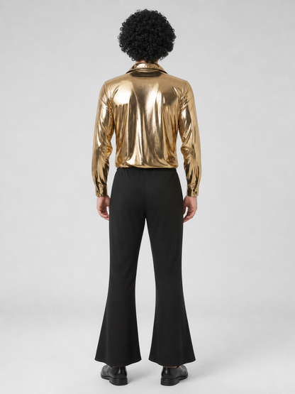 70s-Style Disco Costume: Shirt and Flared Pants